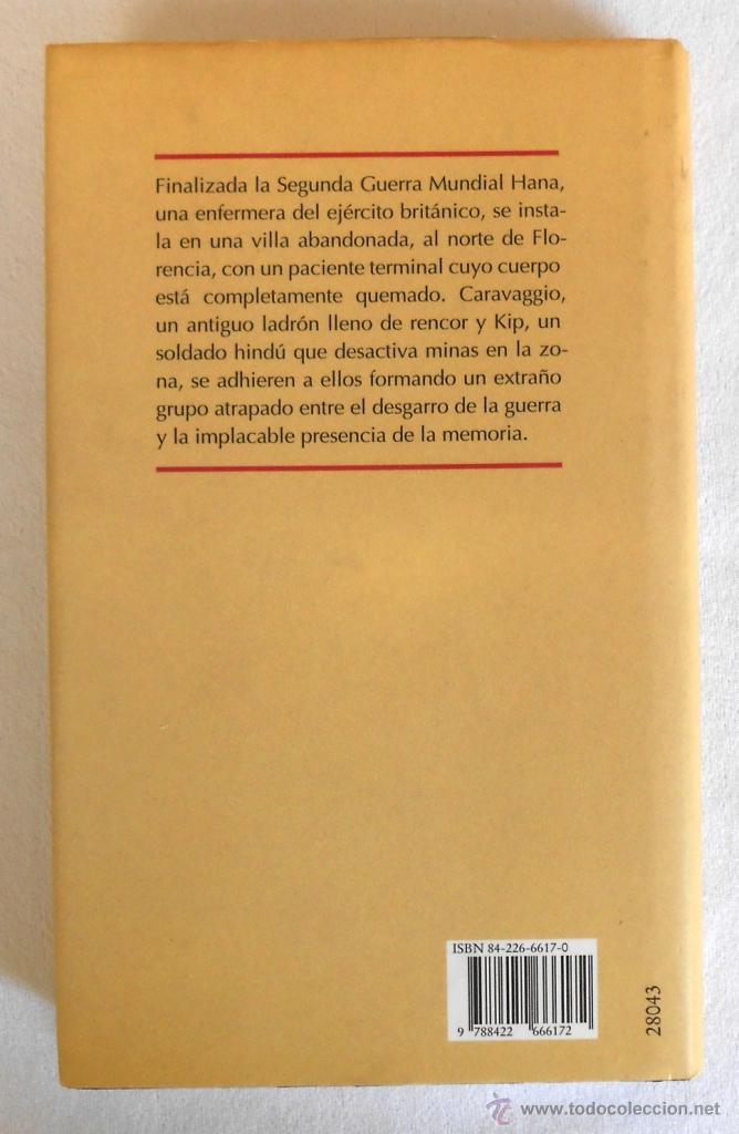 Libros de segunda mano: EL PACIENTE INGLES - MICHAEL ONDAATJE - Foto 2