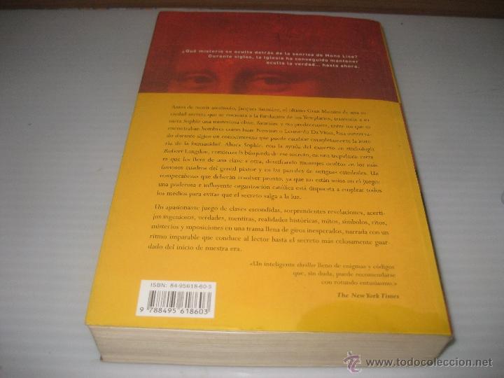 Libros de segunda mano: El Codigo Da Vinci., Dan Brown - Foto 2