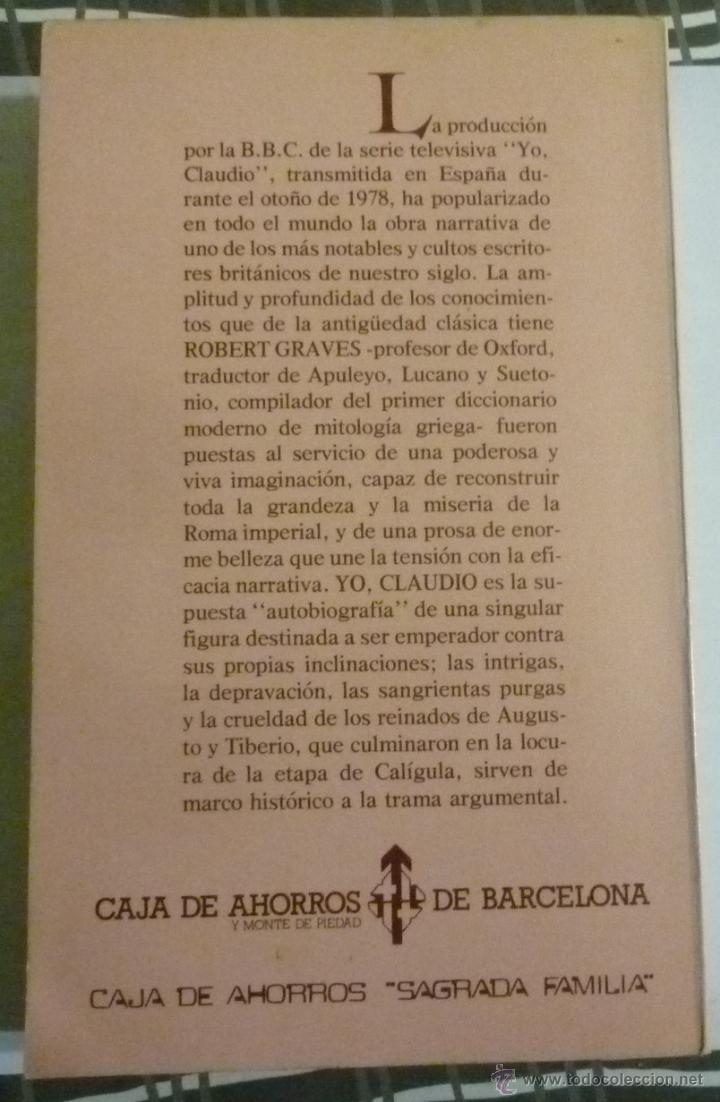 Libros de segunda mano: YO, CLAUDIO. DE ROBERT GRAVES - Foto 2