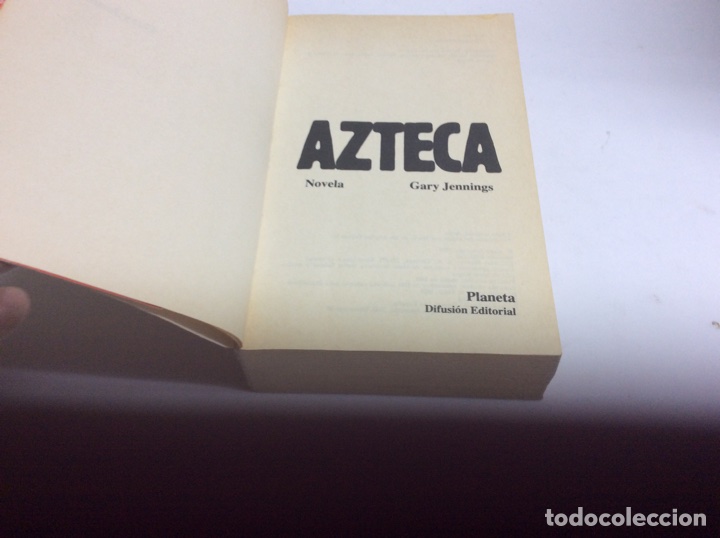 Libros de segunda mano: AZTECA / GARY JENNINGS -ED. PLANETA - Foto 2