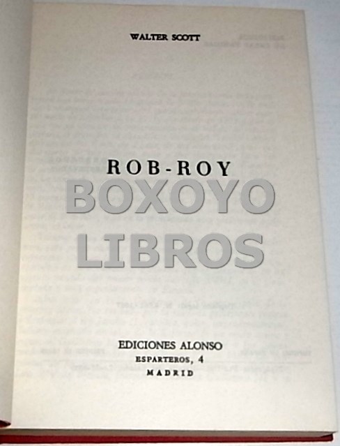 Libros de segunda mano: SCOTT, Walter. Rob Roy - Foto 2