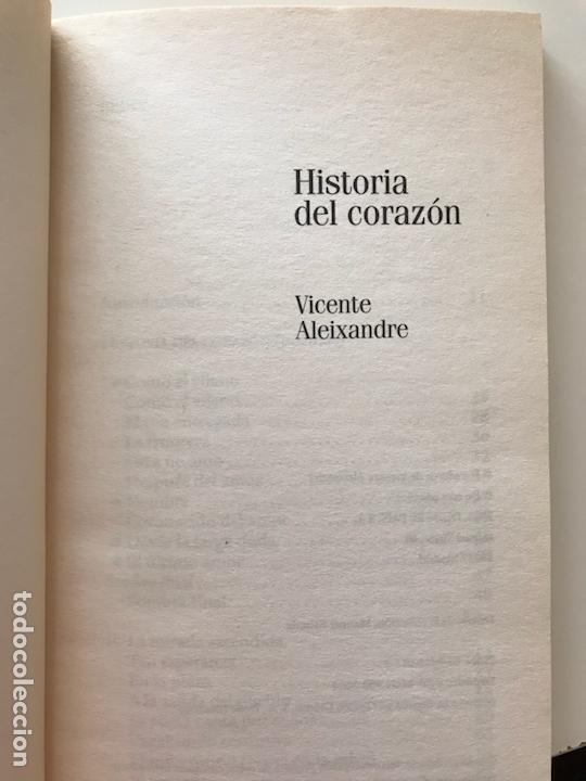 Libros de segunda mano: Historia de coraz&oacute;n - Vicente Aleixandre - Foto 3