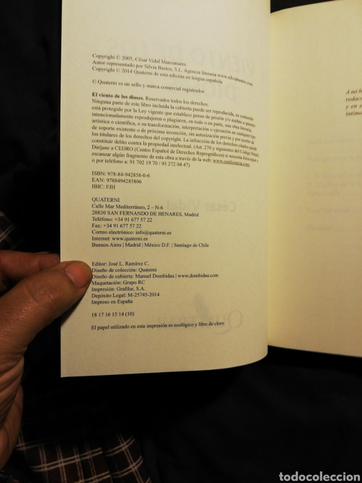 Libros de segunda mano: El viento de los dioses - Foto 5