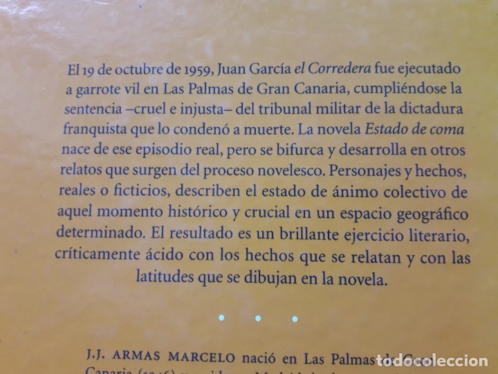 Libros de segunda mano: Estado de Coma. J.J. Armas Marcelo. - Foto 5