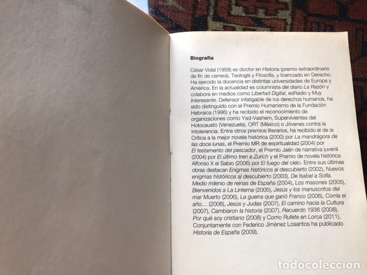 Libros de segunda mano: La ciudad de azahar. C&eacute;sar Vidal. - Foto 3