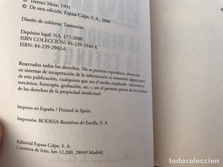 Libros de segunda mano: La herida de la esfinge. Terence Moix - Foto 3
