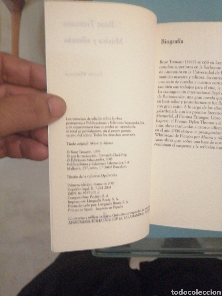 Libros de segunda mano: M&uacute;sica y silencio - Foto 6