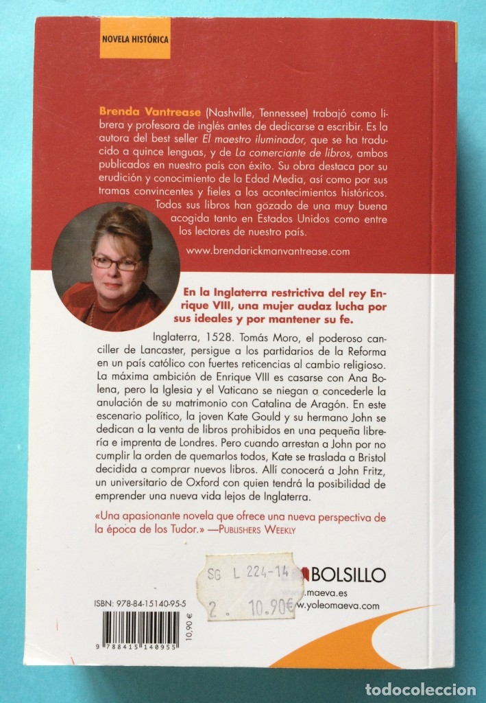 Libros de segunda mano: LA LIBRERA Y EL HEREJE - BRENDA VANTREASE - Foto 2