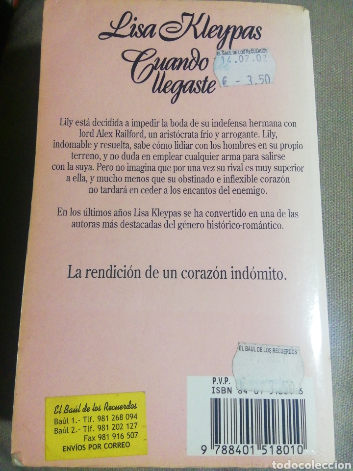 Libros de segunda mano: Cuando tu llegaste. Lisa kleypas - Foto 2