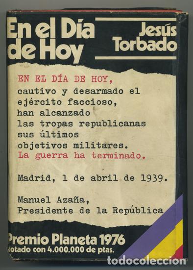 Libros de segunda mano: Jes&uacute;s Torbado: EN EL D&Iacute;A DE HOY. - Foto 1