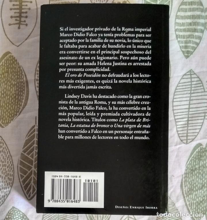 Libros de segunda mano: EL ORO DE POSEID&Oacute;N - LINDSEY DAVIS - EDHASA 2000 - Foto 2