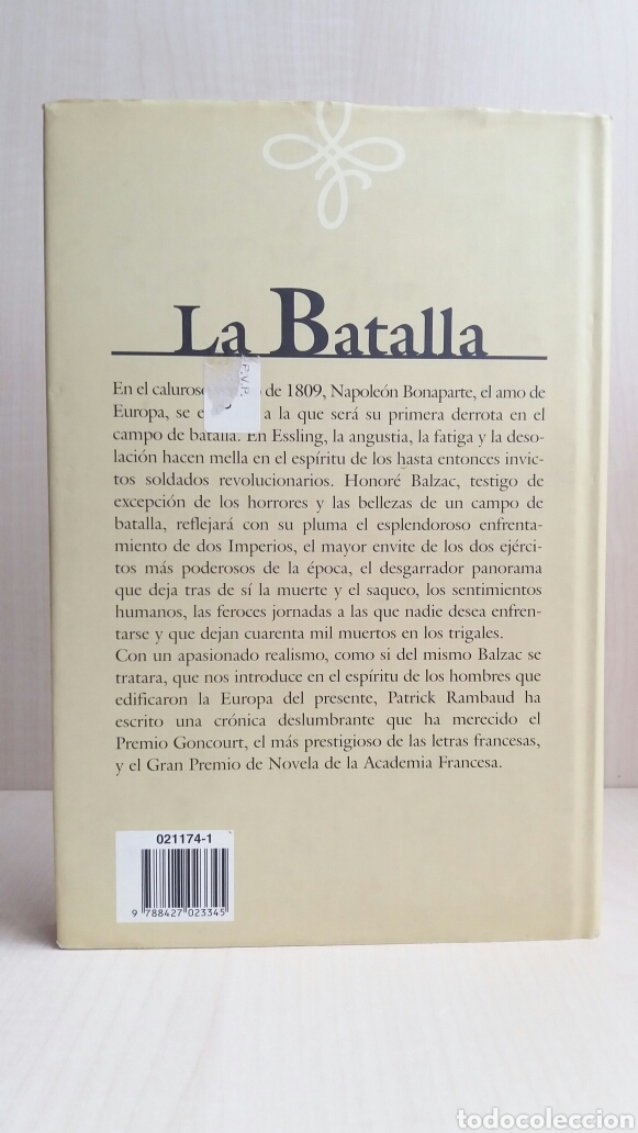 Libros de segunda mano: La batalla. Patrick Rambaud. Ediciones Mart&iacute;nez Roca, Alcor, 1998. - Foto 4