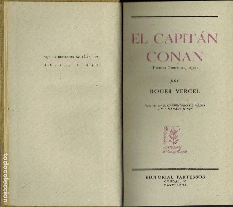 Libros de segunda mano: EL CAPIT&Aacute;N CONAN - Foto 1