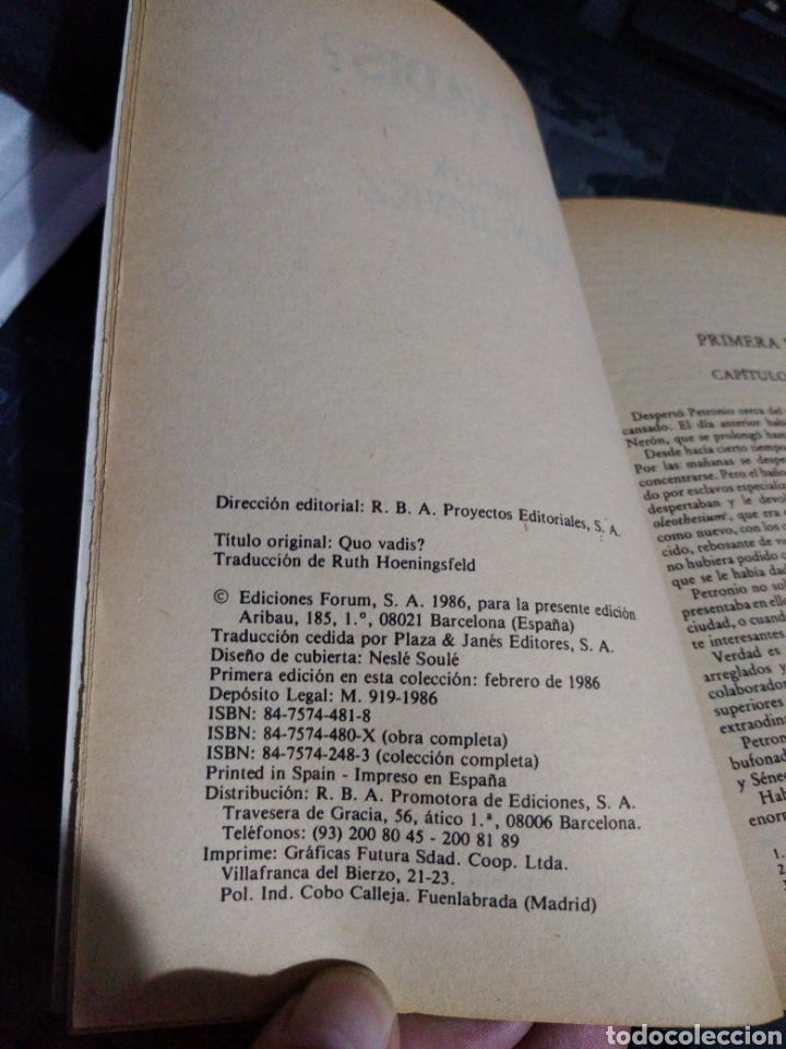 Libros de segunda mano: Quo Vadis ? Henryk Sienkiewicz volumen I y II grandes aventuras edición forum - Foto 4 - 222832080