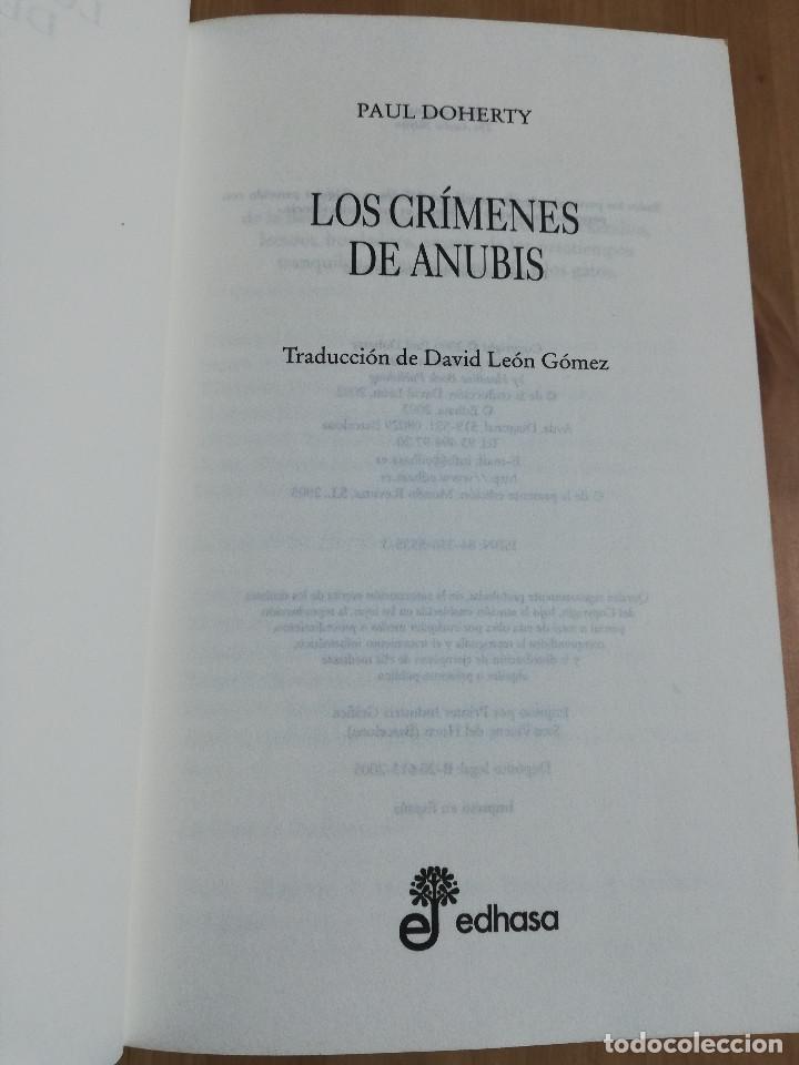 Libros de segunda mano: LOS CR&Iacute;MENES DE ANUBIS (PAUL DOHERTY) - Foto 2