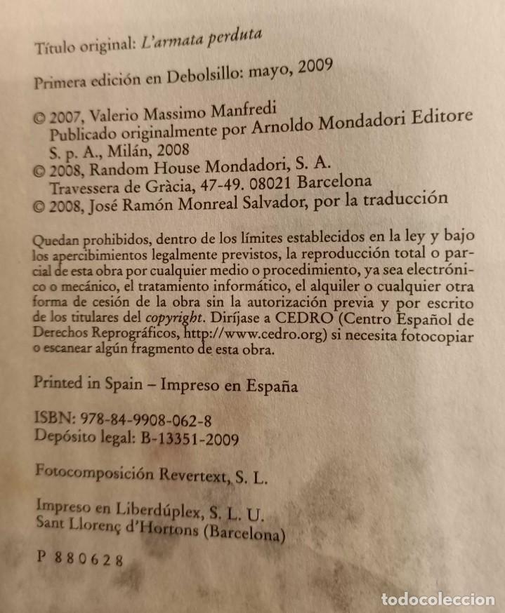 Libros de segunda mano: ❤️ Libro EL EJERCITO PERDIDO, VALERIO MASSIMO MANFREDI, 2009 ❤️ - Foto 4