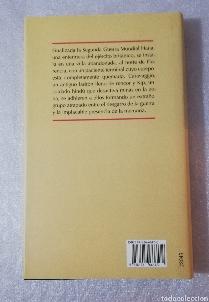 Libros de segunda mano: Libro El Paciente Ingl&eacute;s. - Foto 2