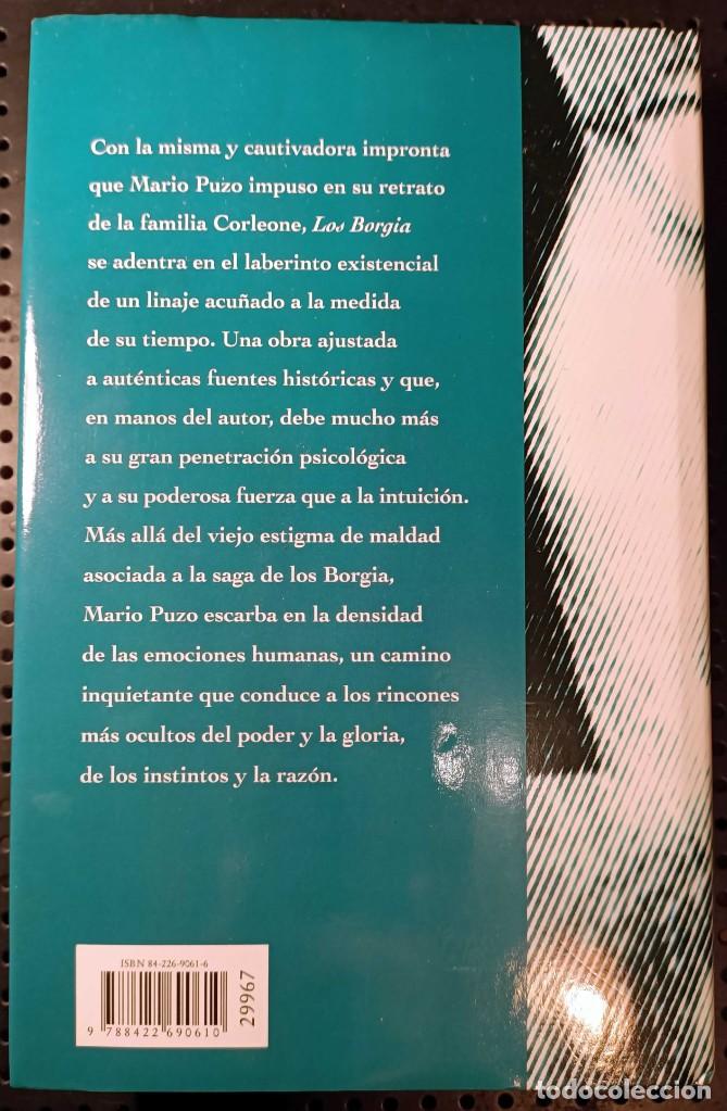 Libros de segunda mano: Libro: Los Borgia de Mario Puzo, 2001 - Foto 4