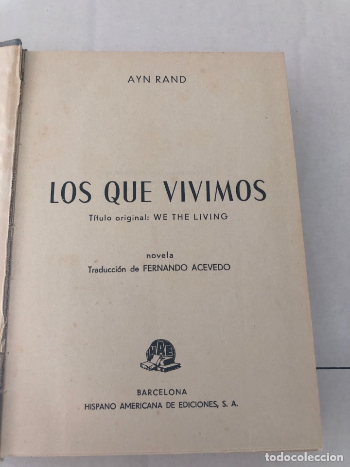Libros de segunda mano: &ldquo;Los que vivimos &ldquo; de Ayn Rand - Foto 3