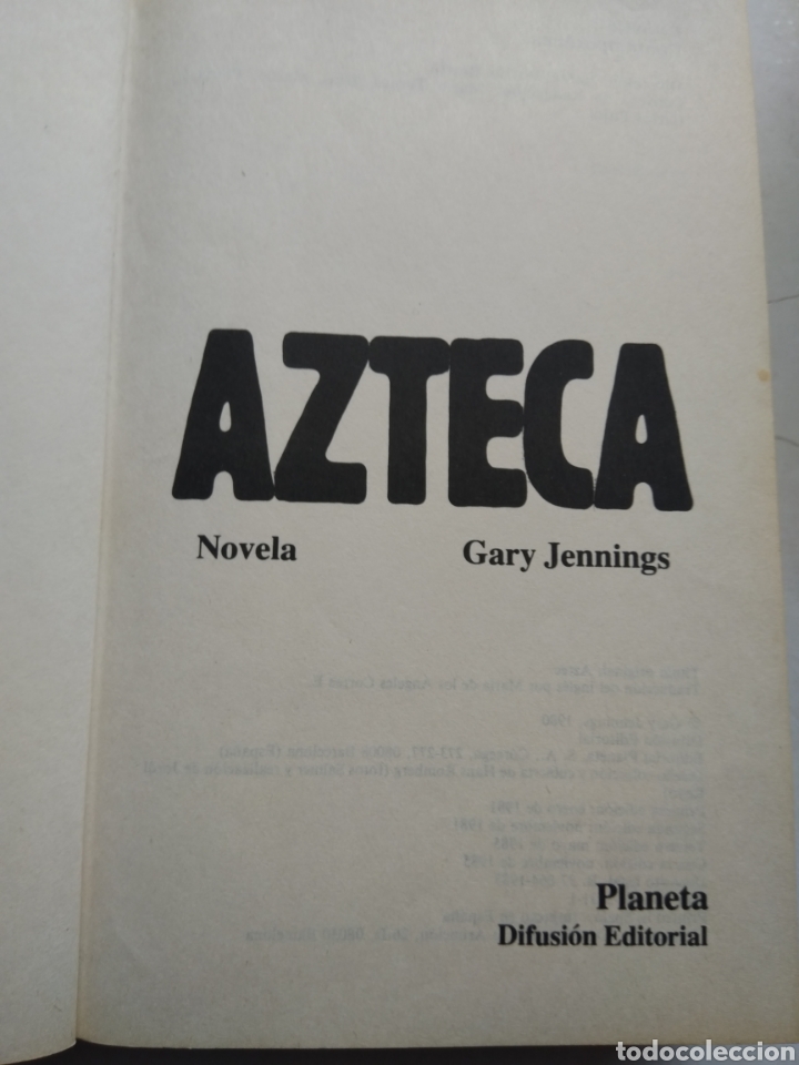 Libros de segunda mano: AZTECA/GARY JENNINGS - Foto 3