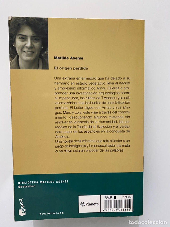 Libros de segunda mano: El origen perdido - ASENSI, Matilde - Foto 2