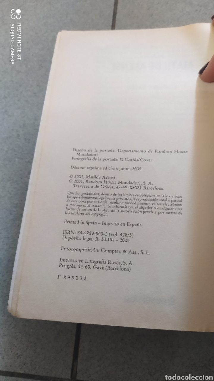 Libros de segunda mano: El &uacute;ltimo Cat&oacute;n, Matilde Asensi - Foto 2