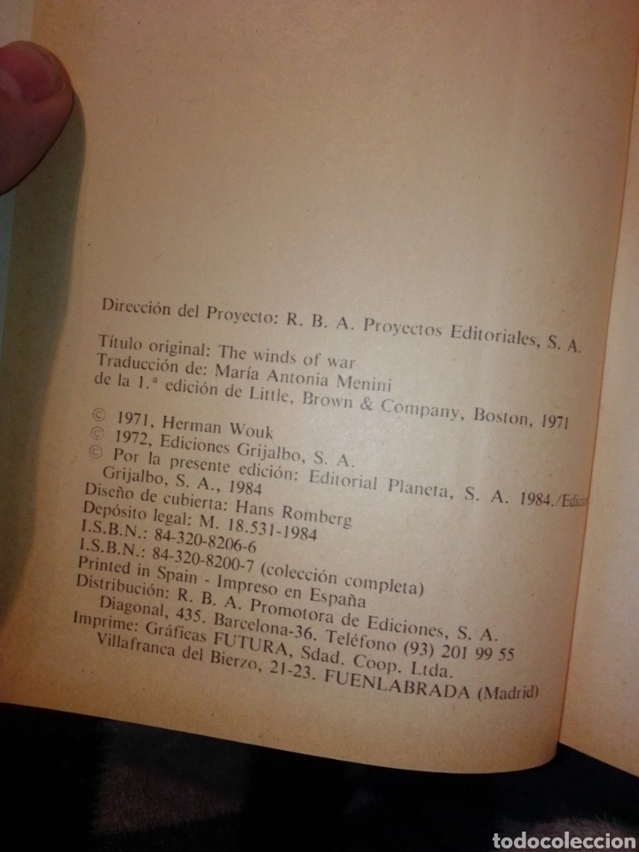 Libros de segunda mano: Vientos de guerra ........ - Foto 2