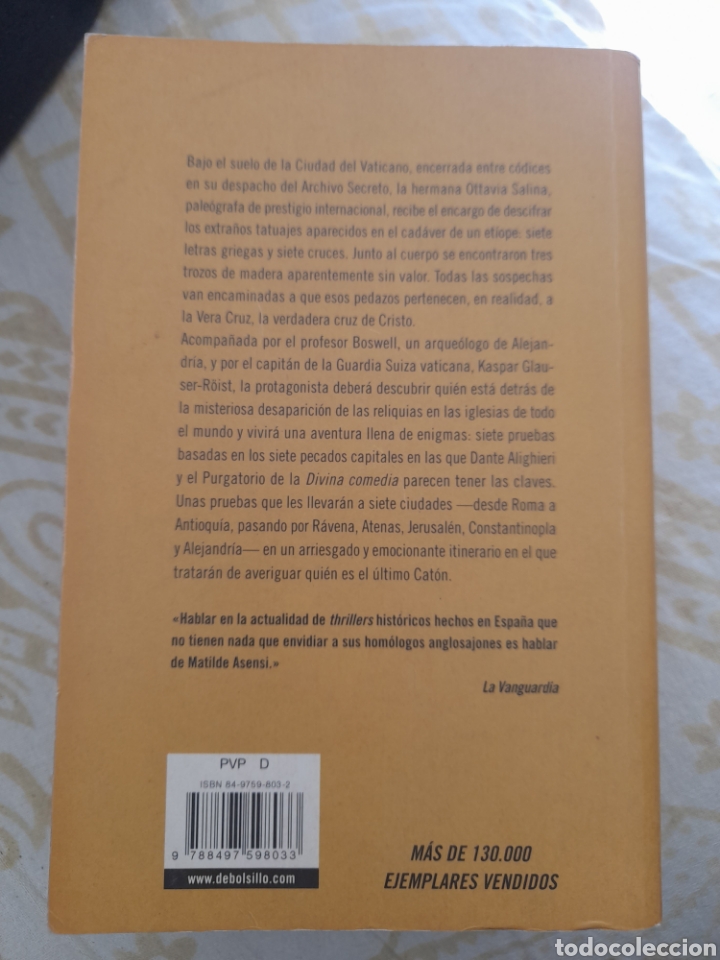 Libros de segunda mano: El &uacute;ltimo Cat&oacute;n. Matilde Asensi - Foto 2