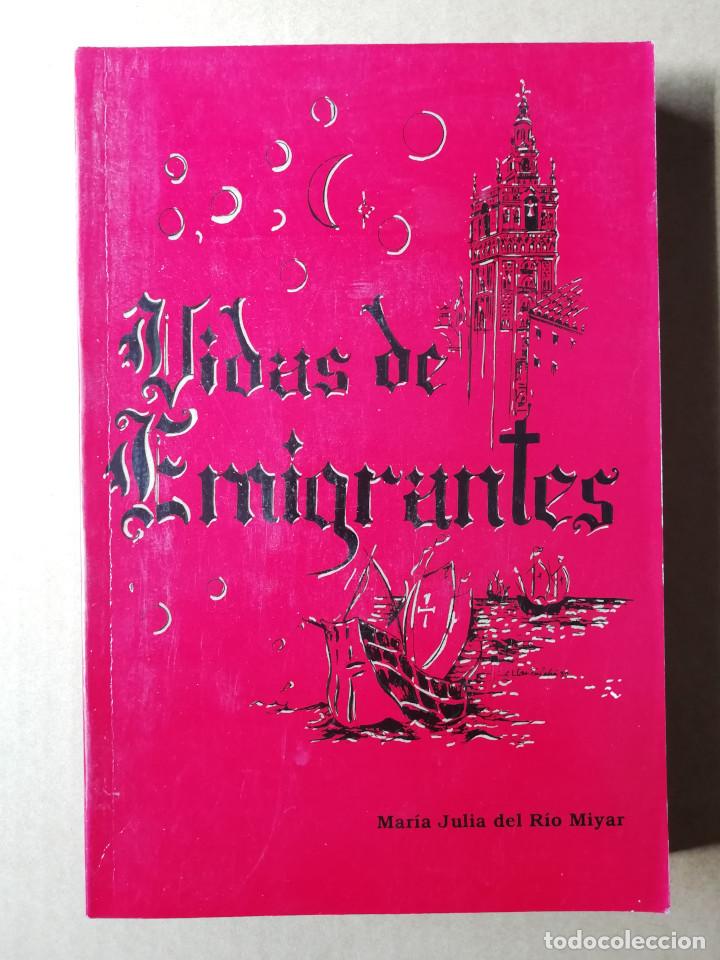 Libros de segunda mano: VIDAS DE EMIGRANTES. MARIA JULIA DEL RIO MIYAR. DEDICADO POR LA AUTORA. PUBLICACIONES PUERTORRIQUE&Ntilde;A
