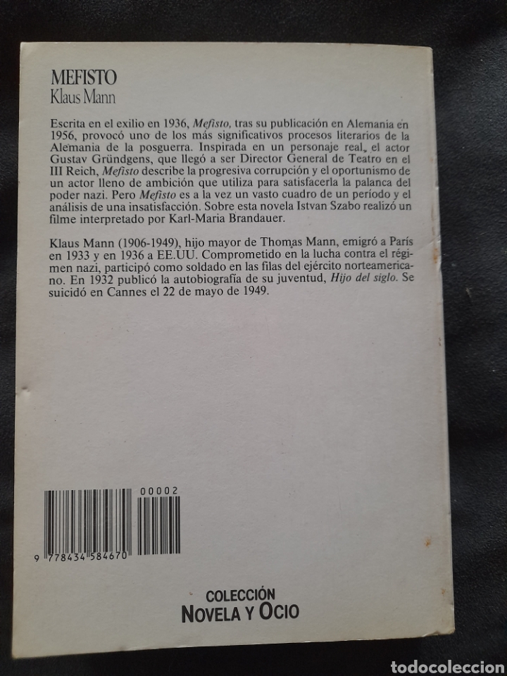 Libros de segunda mano: Mefisto. Klaus Mann - Foto 2