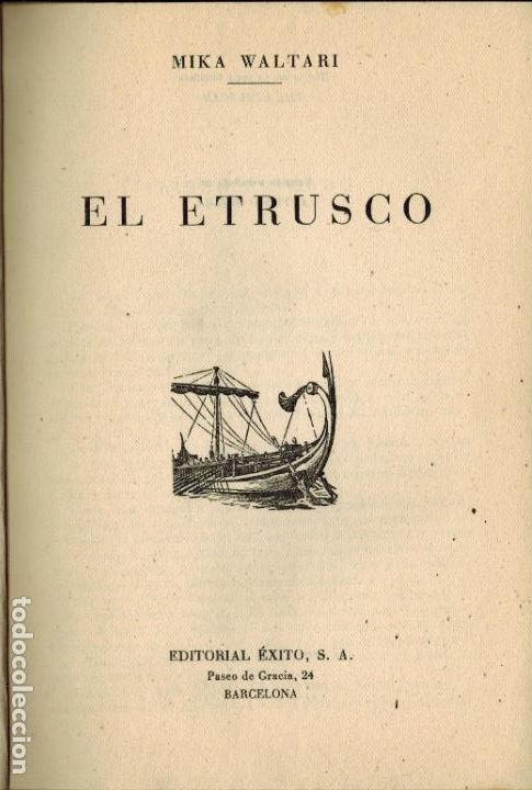 Libros de segunda mano: EL ETRUSCO - Foto 1