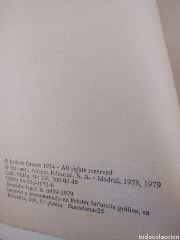 Libros de segunda mano: Yo, Claudio de Robert Graves. - Foto 4