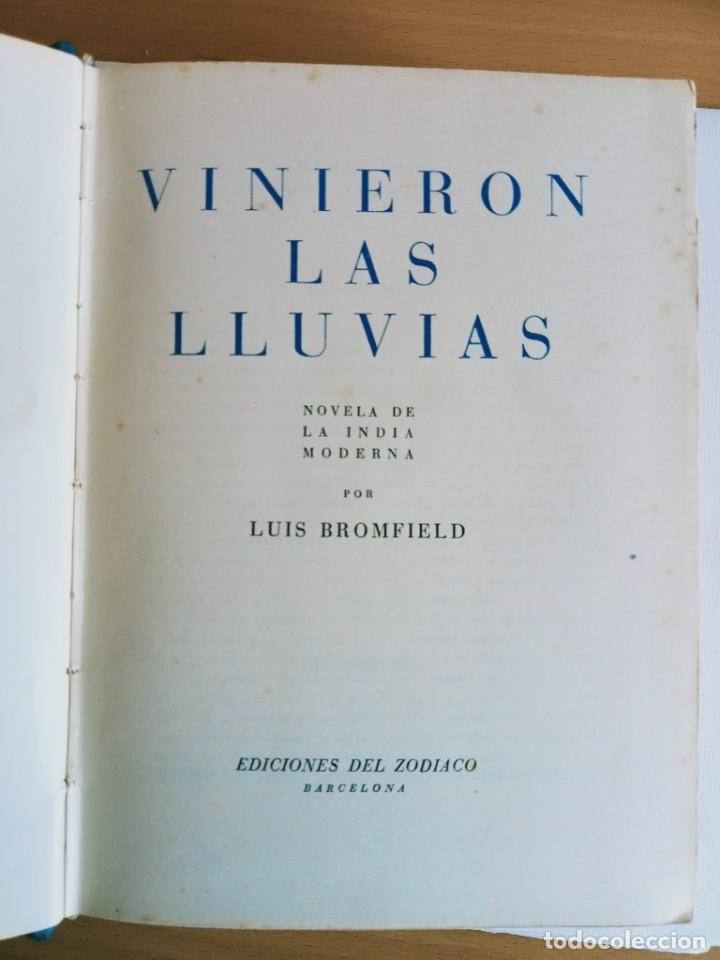 Libri di seconda mano: VINIERON LAS LLUVIAS-LUIS BROMFIELD-EDICIONES DEL ZODIACO