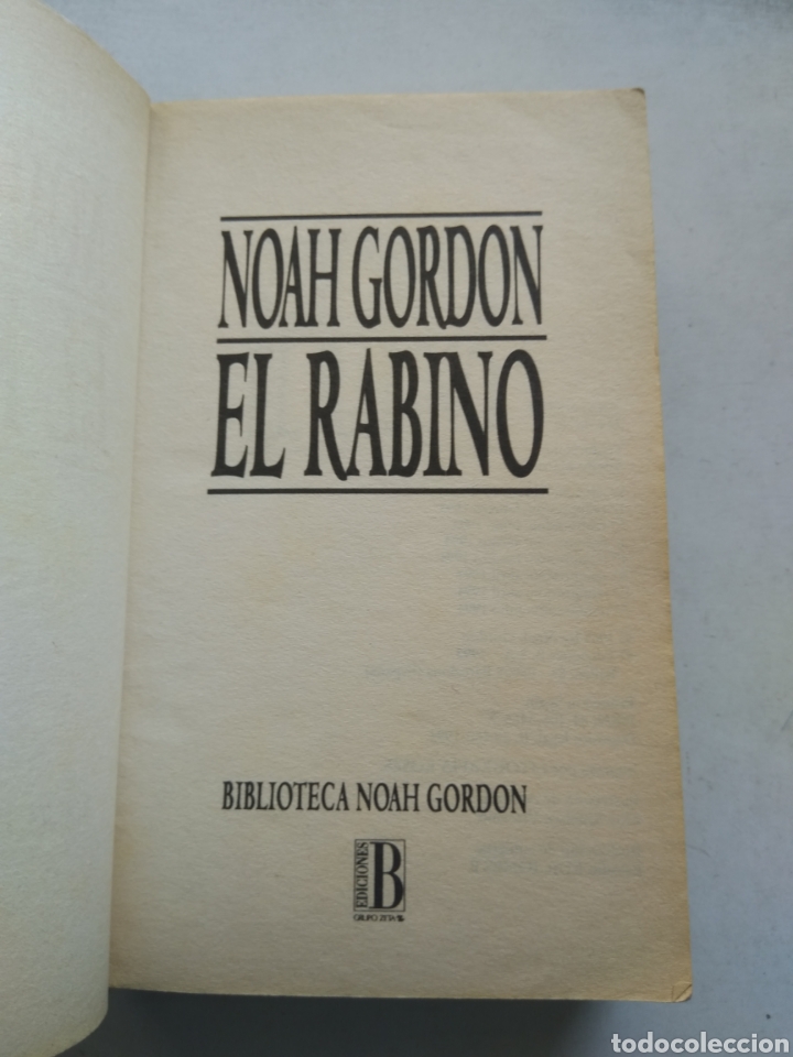 Libros de segunda mano: EL RABINO/NOAH GORDON - Foto 3