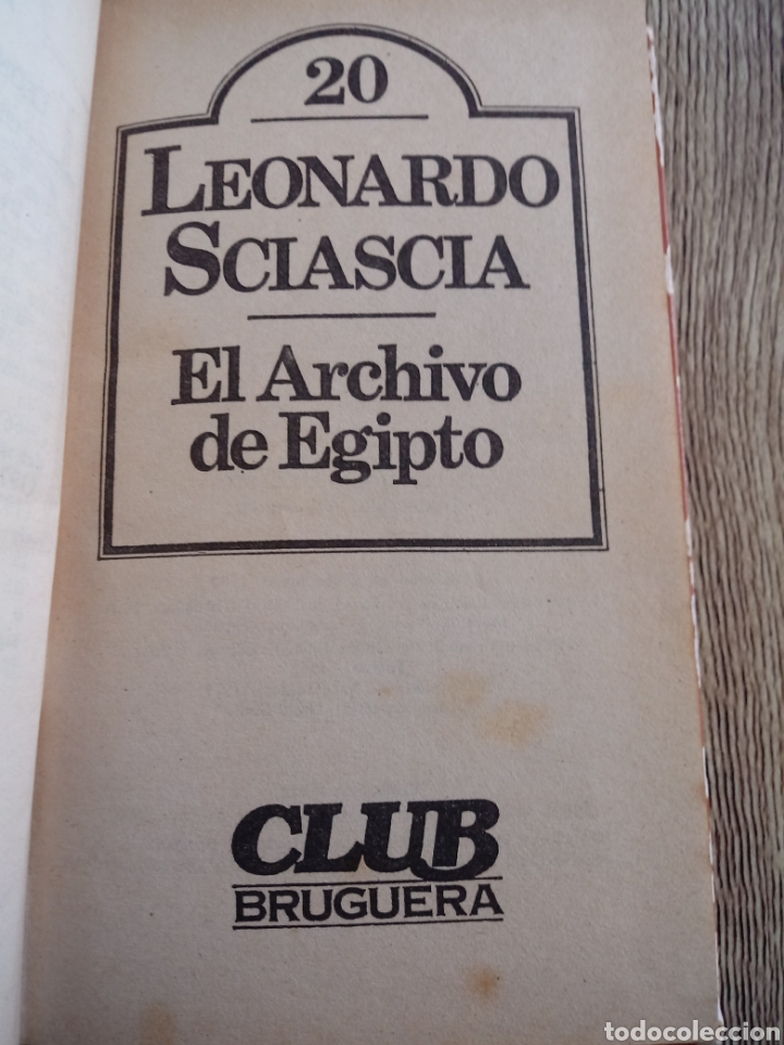 Libros de segunda mano: El archivo de Egipto de Leonardo Sciascia - Foto 2