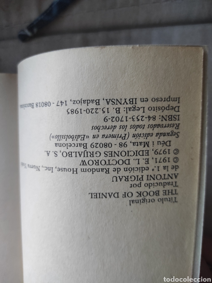 Libros de segunda mano: El Libro de Daniel. E.L. Doctorow - Foto 4