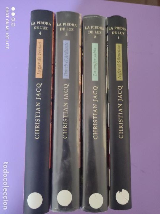 Libri di seconda mano: 4 LIBROS. LA PIEDRA AZUL.CHRISTIAN JACQ. NEFER EL SILENCIOSO/MUJER SABIA/PANEB EL ARDIENTE/LUGAR DE