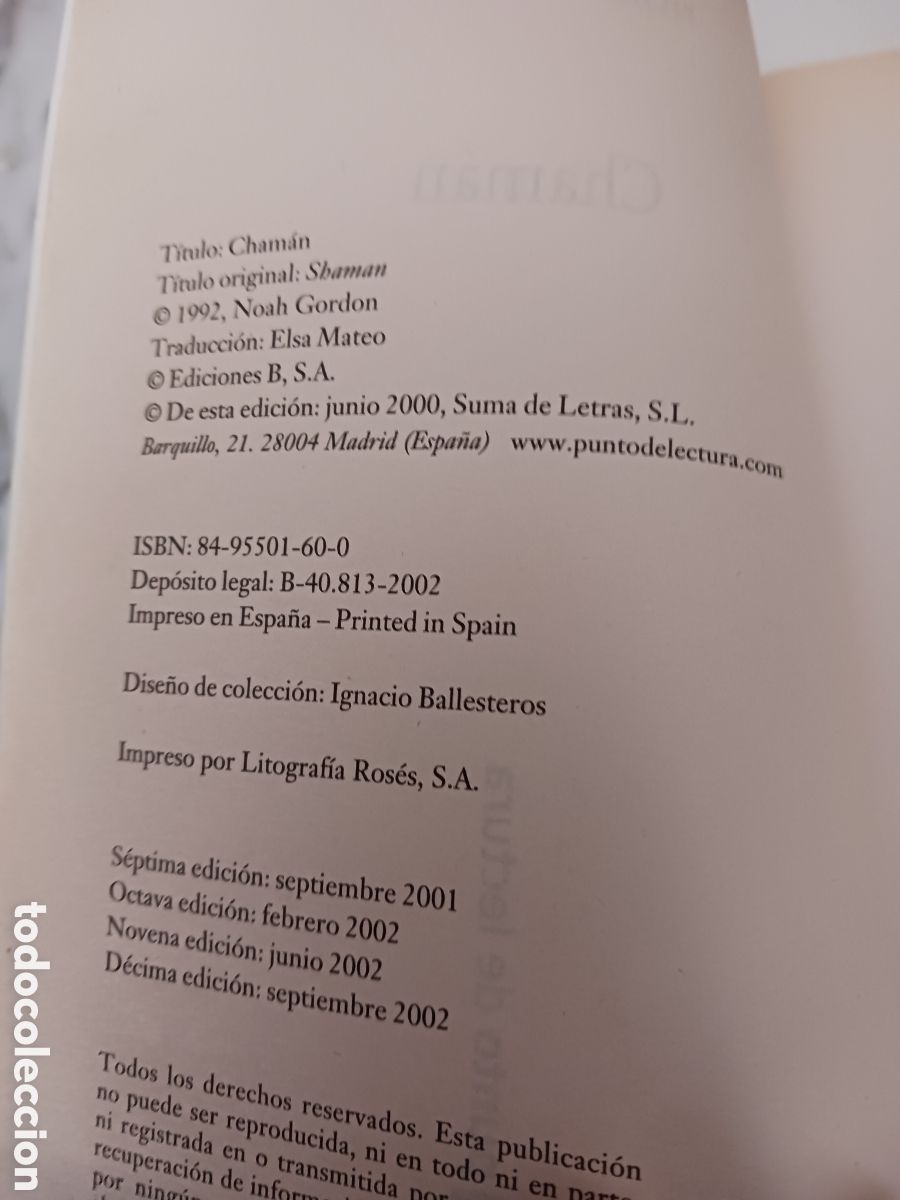 Libros de segunda mano: Chaman de Noah Gordon - Foto 5