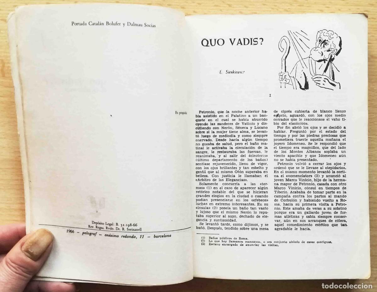 Libros de segunda mano: Quo Vadis (E. Sienkiewicz) Rodegar 1966 - Foto 2