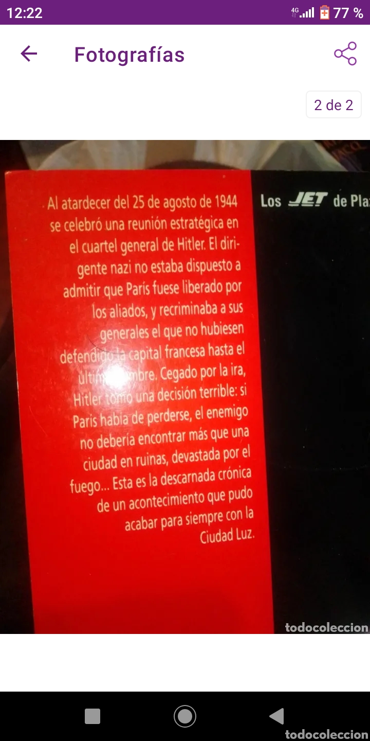 Libros de segunda mano: &iquest;Arde Paris? .......... - Foto 2