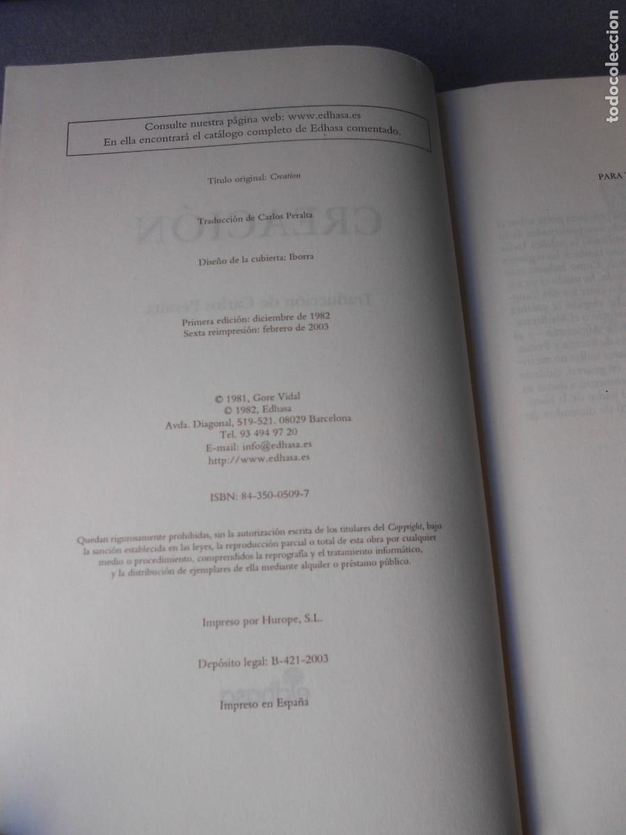Libros de segunda mano: CREACION - Foto 5