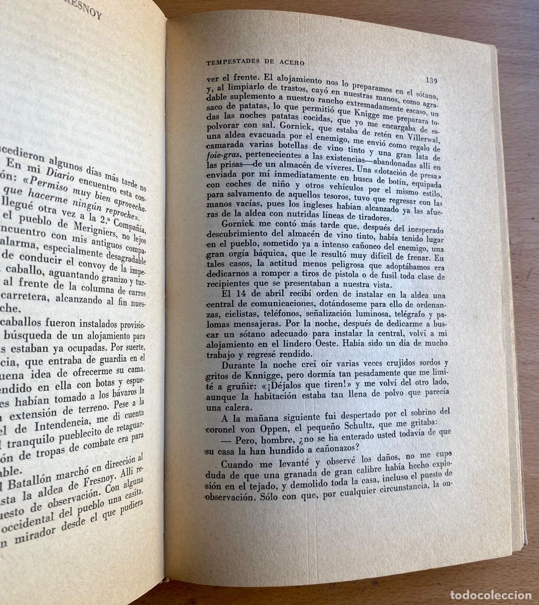 Libros de segunda mano: Tempestades de Acero, de Ernst J&uuml;nger - Foto 3