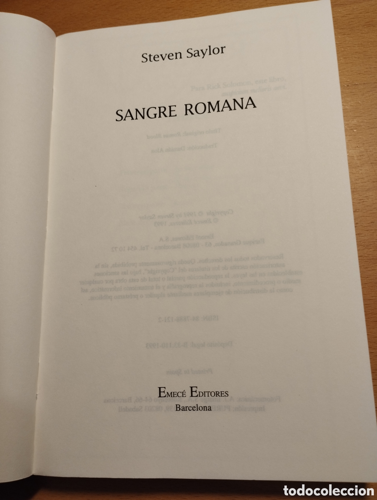 Libros de segunda mano: SANGRE ROMANA (STEVEN SAYLOR) - Foto 2