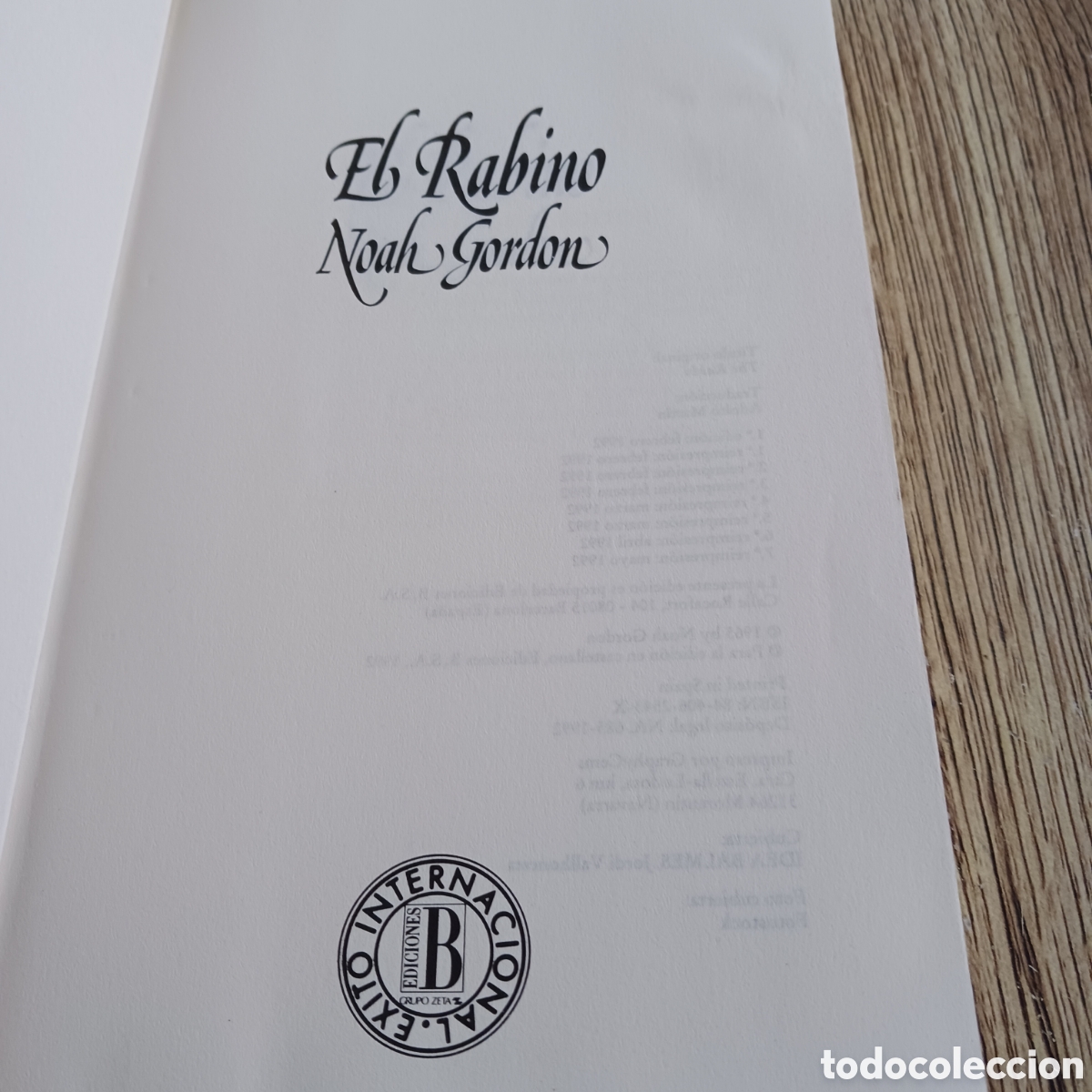 Libros de segunda mano: El Rabino de Noah Gordon - Foto 3
