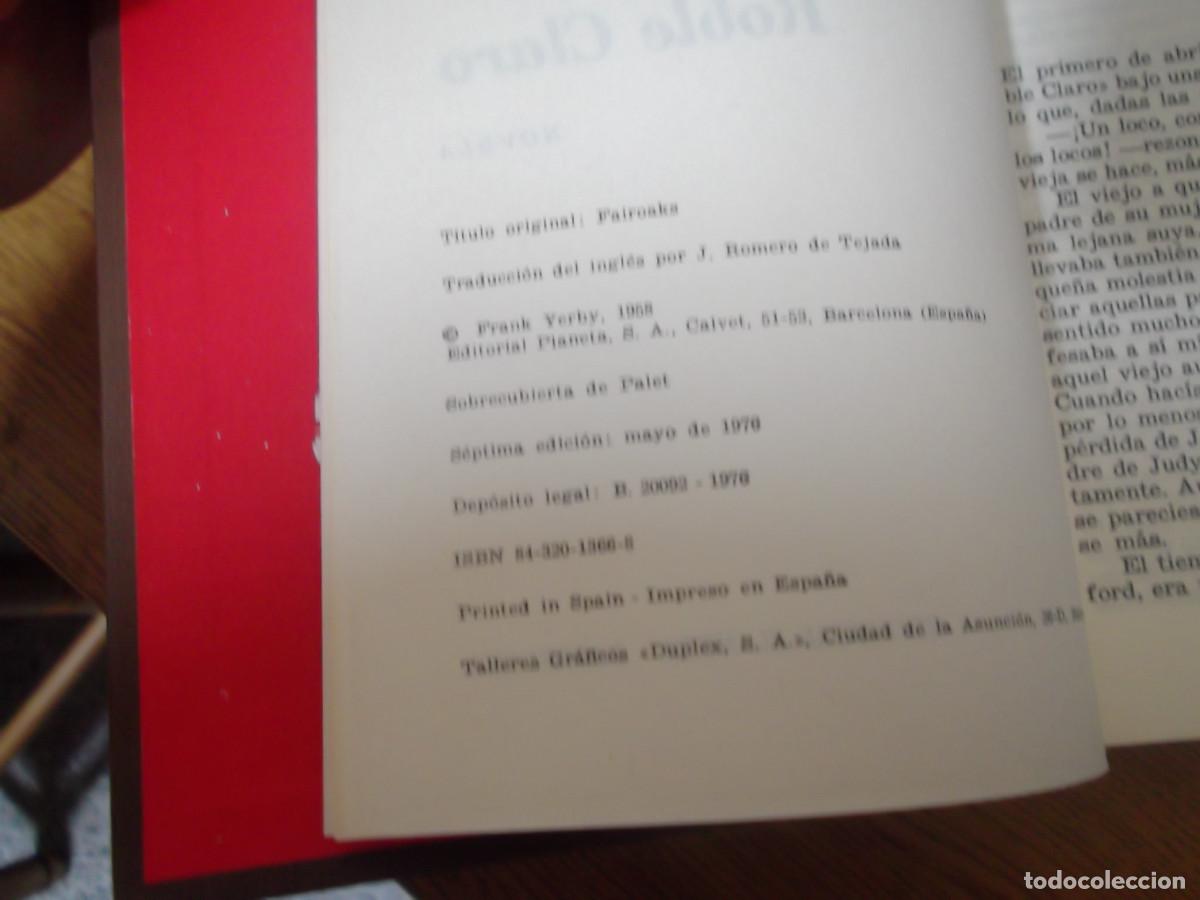 Libros de segunda mano: ROBLE CLARO - FRANK YERBY. - Foto 3