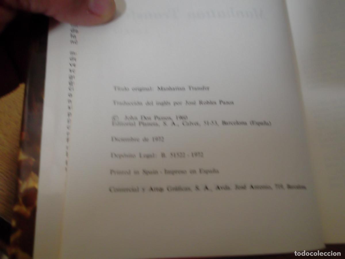 Libros de segunda mano: MANHATTAN TRANSFER - JOHN DOS PASSOS. - Foto 3