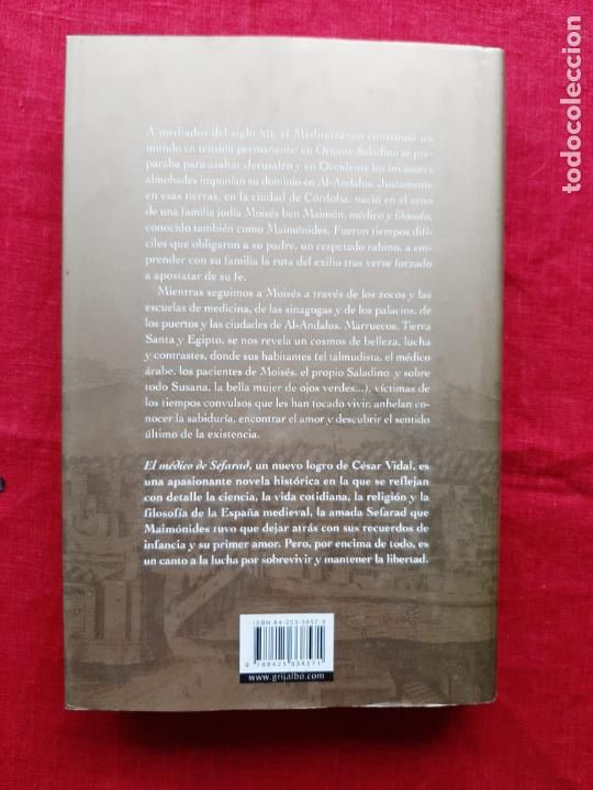 Libros de segunda mano: El m&eacute;dico de Sefarad - Vidal, C&eacute;sar - Foto 2