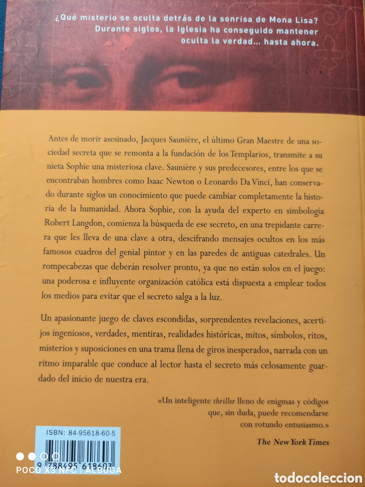 Libros de segunda mano: El c&oacute;digo da Vinci. Dan Brown. - Foto 2