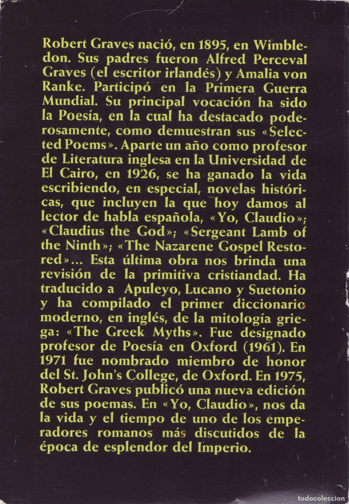 Libros de segunda mano: Yo, Claudio - Graves, Robert - Foto 2