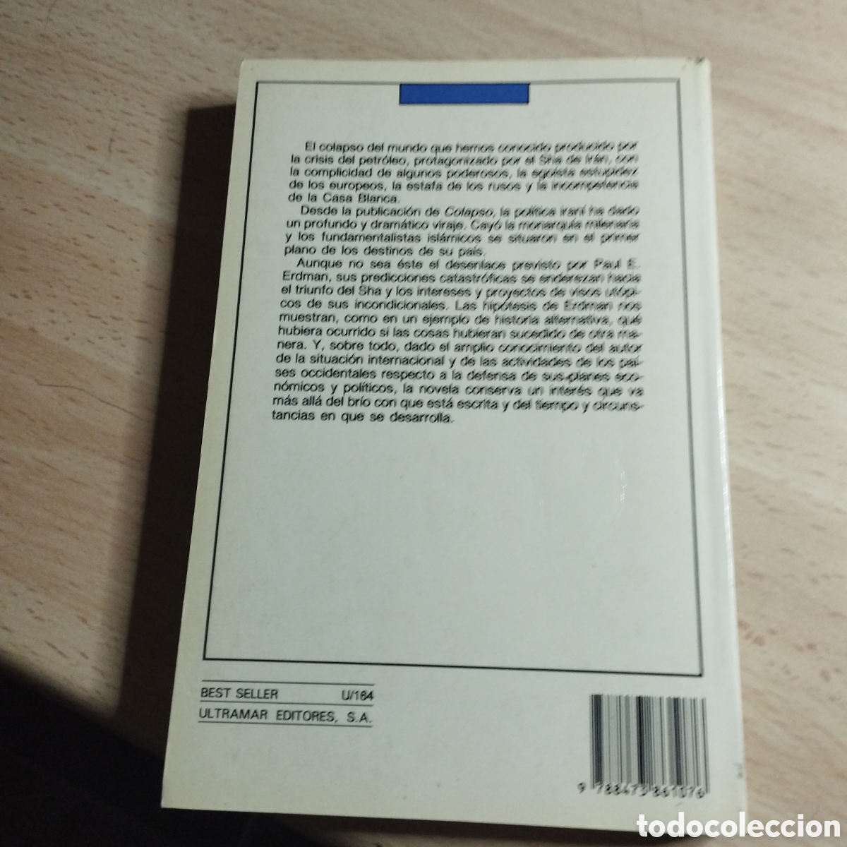 Libros de segunda mano: Colapso. Pa&uacute;l E.Erdman. ediciones Ultramar. - Foto 2